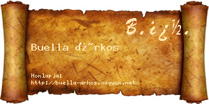 Buella Árkos névjegykártya